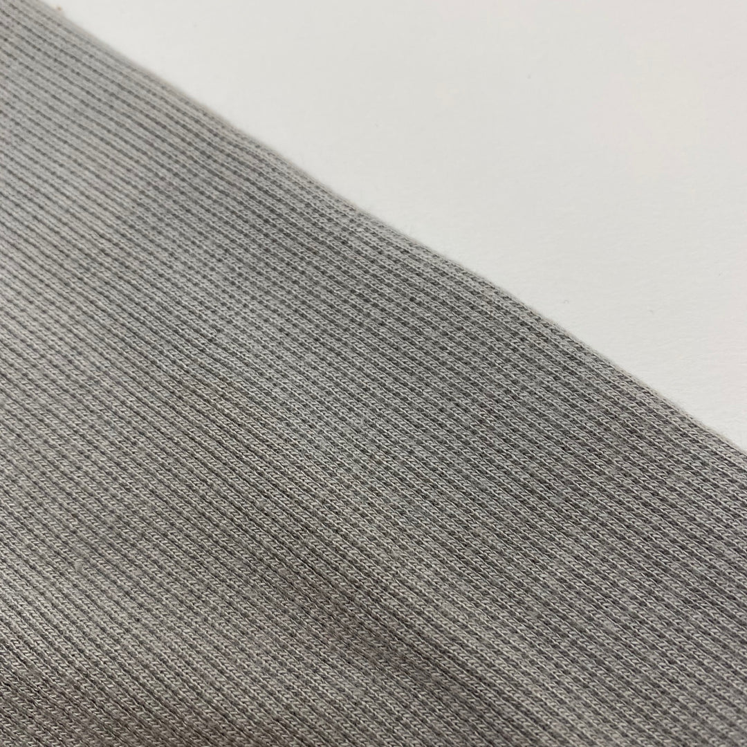 Bamboo Cotton 2X2 Rib - Knit - Chinchilla - Grey - 1/2 Meter - FABCYCLE Deadstock and Sustainble Fabrics and Sewing Supplies (4563292553329)