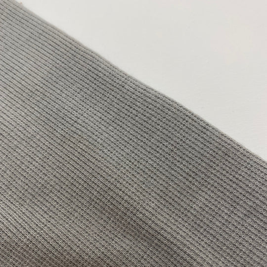 Bamboo Cotton 2X2 Rib - Knit - Chinchilla - Grey - 1/2 Meter - FABCYCLE Deadstock and Sustainble Fabrics and Sewing Supplies (4563292553329)