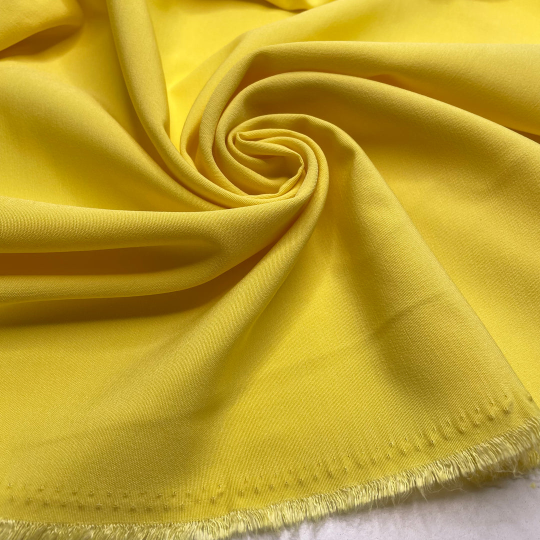 UB - Joy Joy Joy - Slight Stretch Polyester Blend Woven - Yellow - 3.8M Bundle - FABCYCLE Deadstock and Sustainble Fabrics and Sewing Supplies