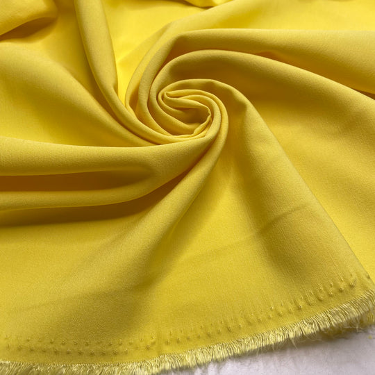 UB - Joy Joy Joy - Slight Stretch Polyester Blend Woven - Yellow - 3.8M Bundle - FABCYCLE Deadstock and Sustainble Fabrics and Sewing Supplies