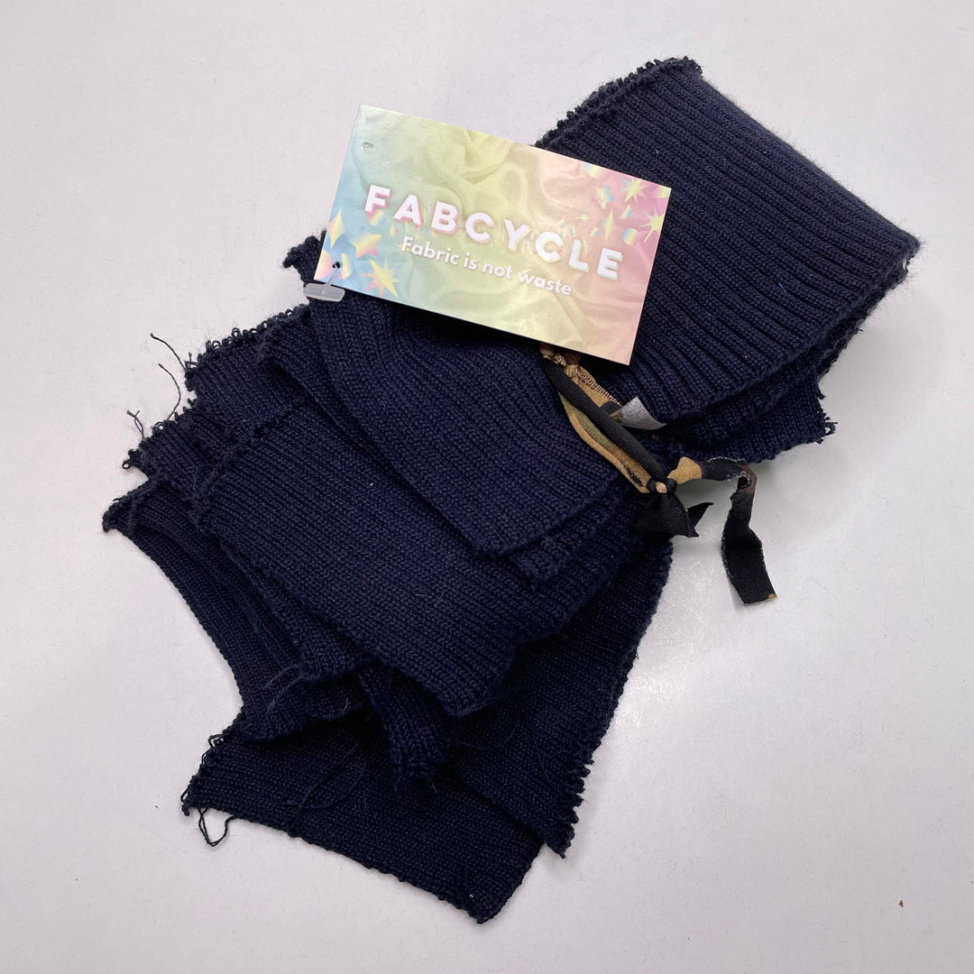 Collars Ribbing - Navy - 10 Pack - FABCYCLE Deadstock and Sustainble Fabrics and Sewing Supplies (6823152058481)