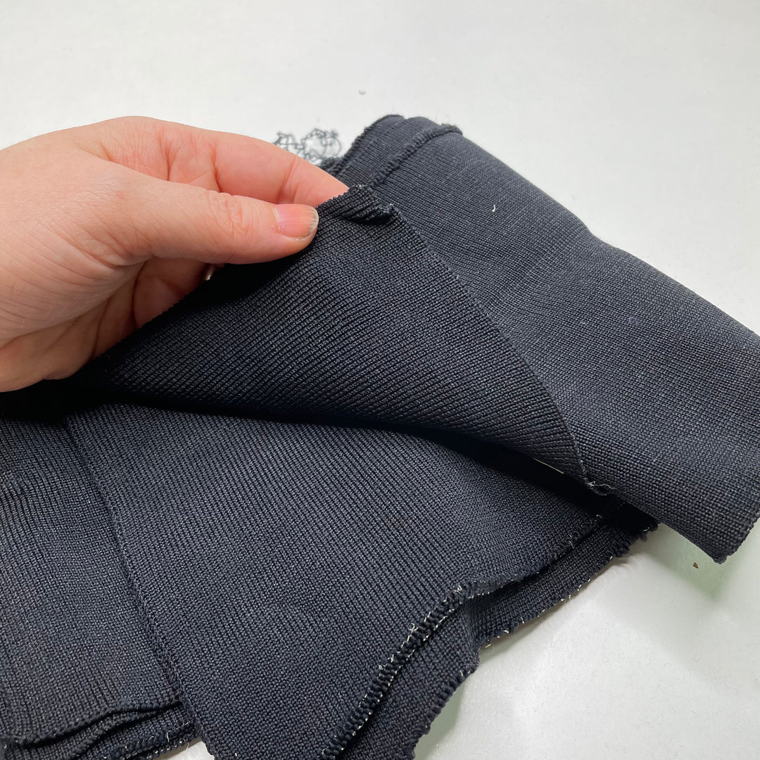 Waistbands Ribbing - Double Width - Black - 2 Pack - FABCYCLE Deadstock and Sustainble Fabrics and Sewing Supplies (6823151599729)