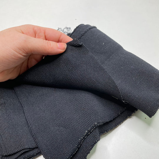 Waistbands Ribbing - Double Width - Black - 2 Pack - FABCYCLE Deadstock and Sustainble Fabrics and Sewing Supplies (6823151599729)