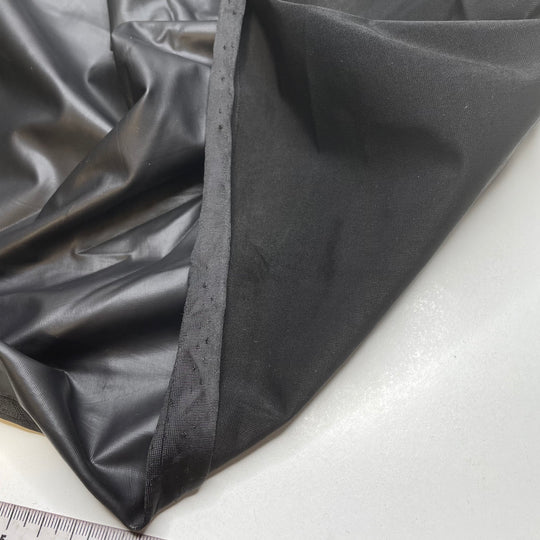 Just Like That - Water Resistant Pleather Polyester Backing PU Knit - Black - 3.5M Bundle - FABCYCLE Deadstock and Sustainble Fabrics and Sewing Supplies
