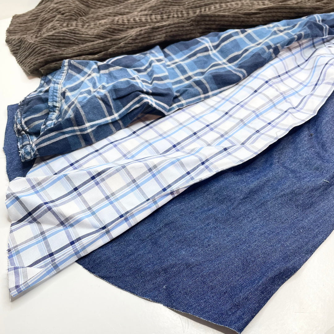 Shirt Sleeve Scraps - Assorted - Per Pound - FABCYCLE Deadstock and Sustainble Fabrics and Sewing Supplies (6769540530289)