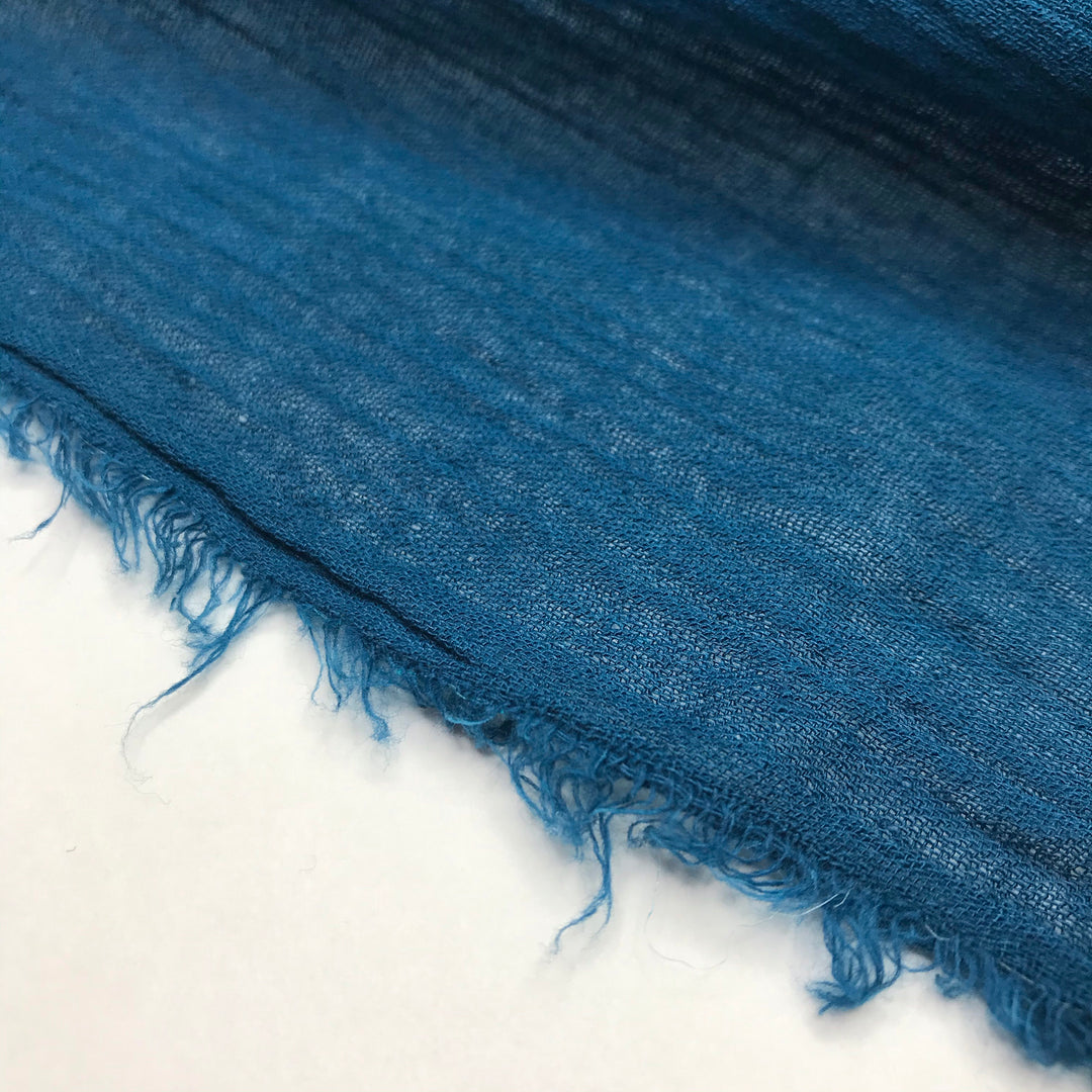 Big Beach Energy - Gauze Cotton Woven - Blue - 1.1M Bundle - FABCYCLE Deadstock and Sustainble Fabrics and Sewing Supplies (6577757749361)