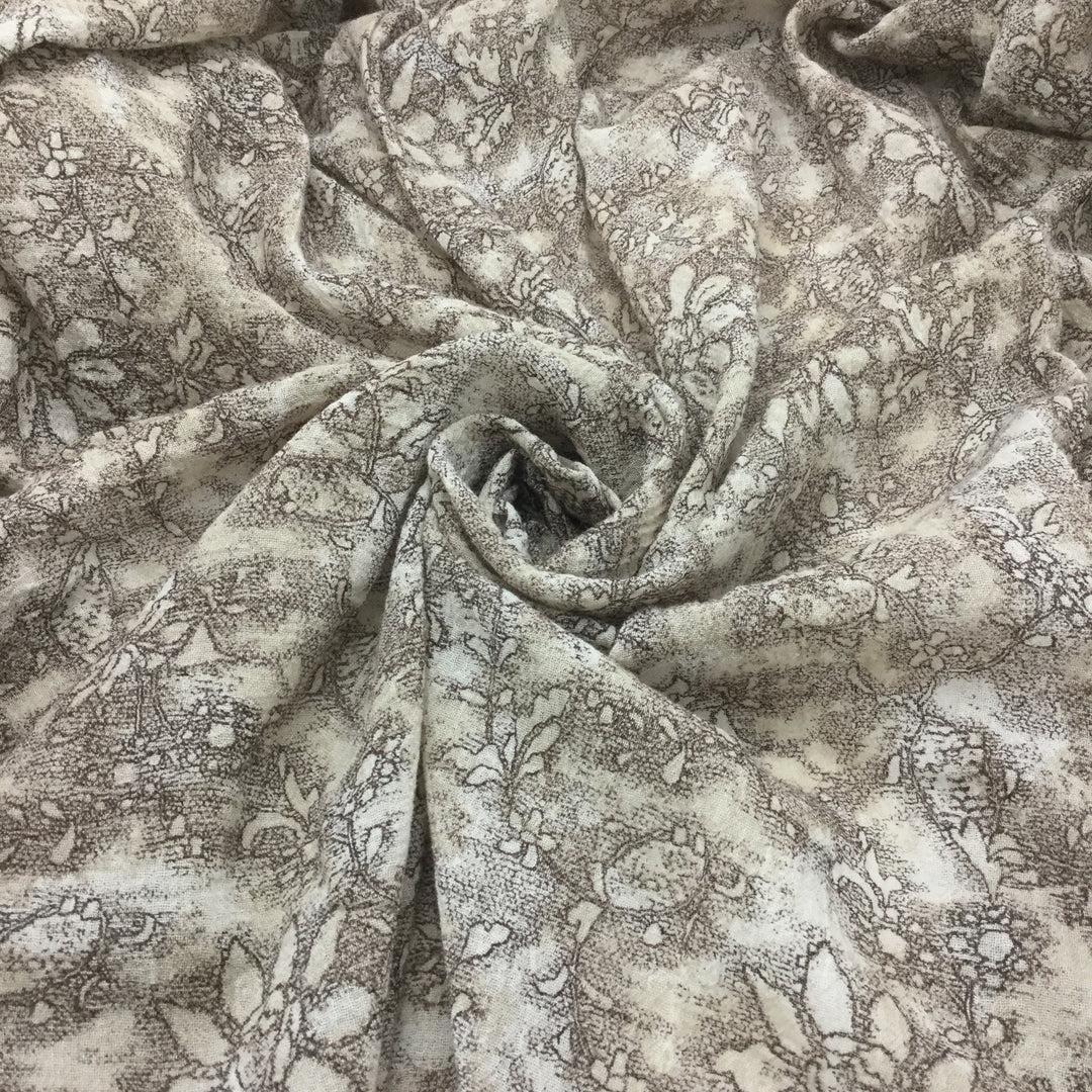 Desert Flower - Woven - Brown &amp; Beige - 2.21M Bundle - FABCYCLE Deadstock and Sustainble Fabrics and Sewing Supplies (4582445121649)