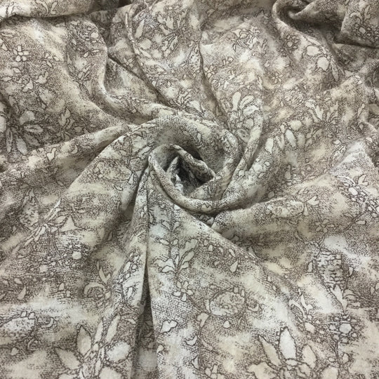 Desert Flower - Woven - Brown &amp; Beige - 2.21M Bundle - FABCYCLE Deadstock and Sustainble Fabrics and Sewing Supplies (4582445121649)