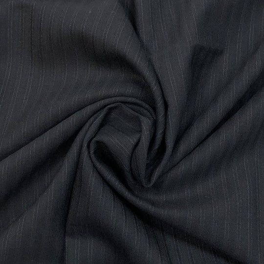 Little Guy - Wool Woven - Black / Silver  - 1.09M Bundle - FABCYCLE Deadstock and Sustainble Fabrics and Sewing Supplies (4607260196977)