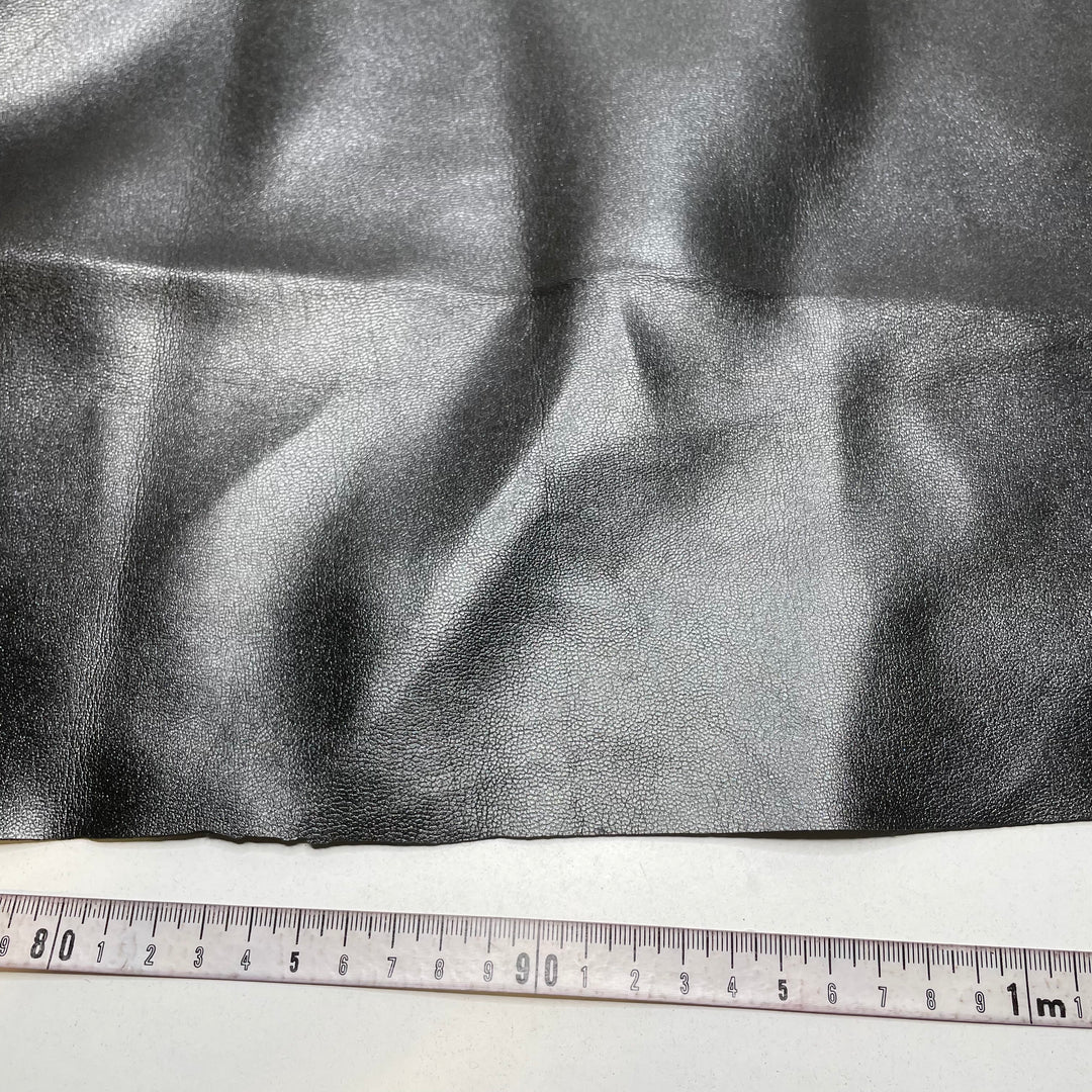 Stage Heat - Water Resistant Pleather Polyester Backing - Black - 1M Bundle - FABCYCLE Deadstock and Sustainble Fabrics and Sewing Supplies