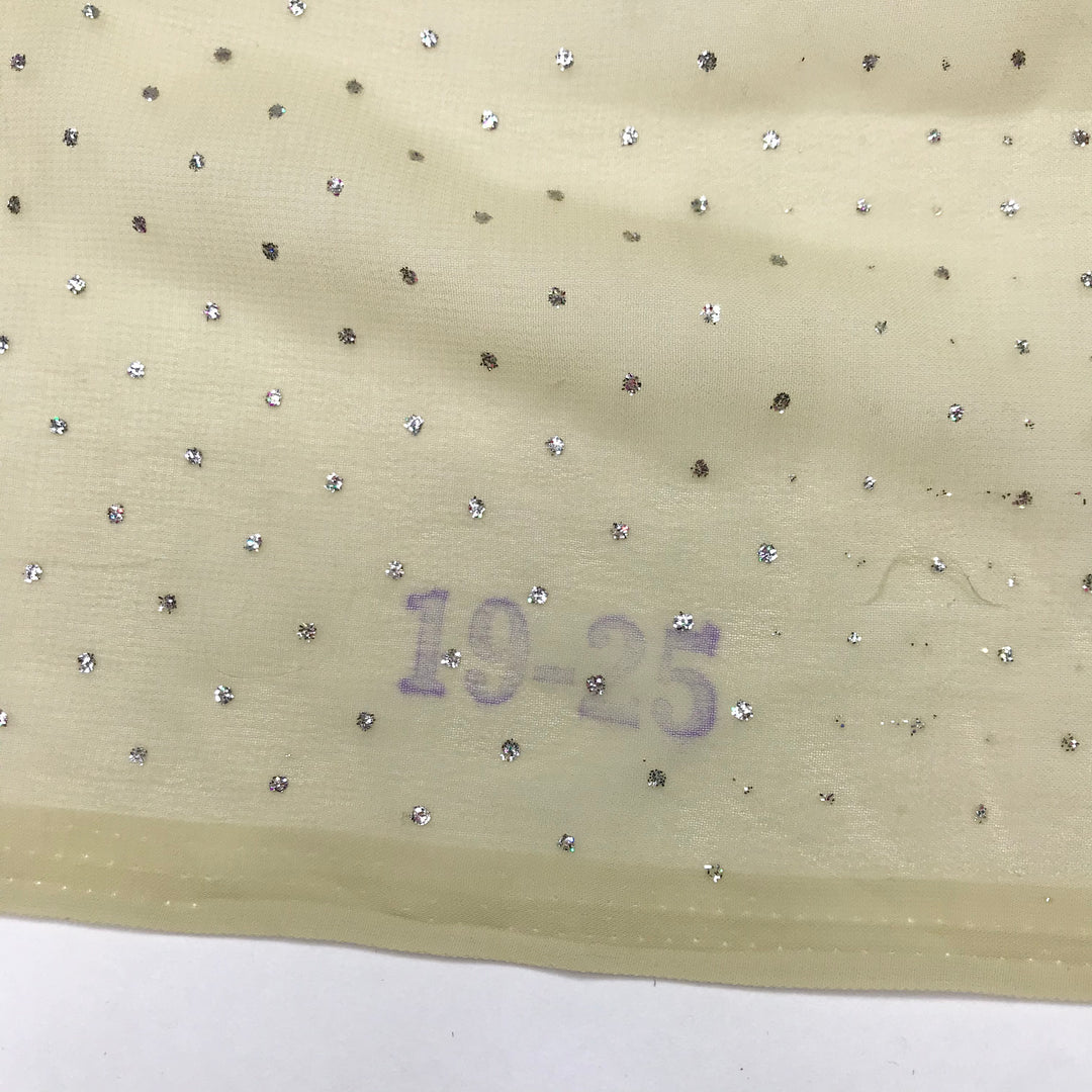 Sunspots - Glitter Poly Woven - Beige - 0.95M Bundle - FABCYCLE Deadstock and Sustainble Fabrics and Sewing Supplies (6589049602161)