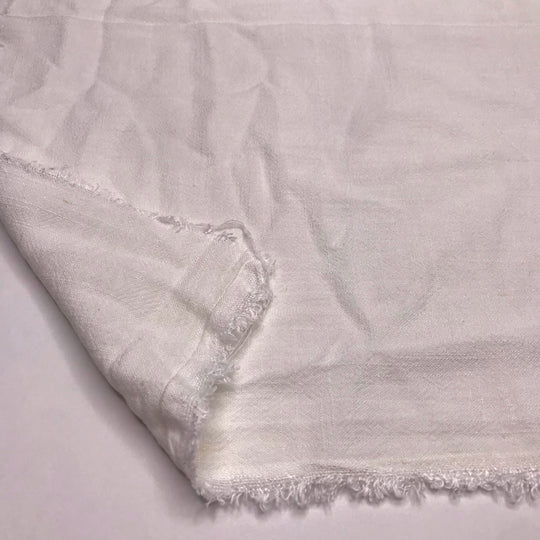 Summer Culottes - Noil Viscose Blend Woven - White - 1M Bundle - FABCYCLE Deadstock and Sustainble Fabrics and Sewing Supplies (6577764434033)