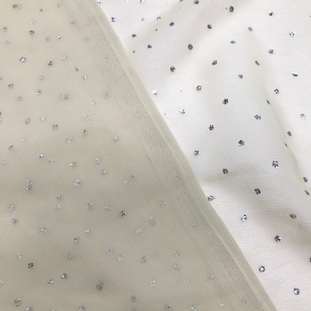 Sunspots - Glitter Poly Woven - Beige - 0.95M Bundle - FABCYCLE Deadstock and Sustainble Fabrics and Sewing Supplies (6589049602161)