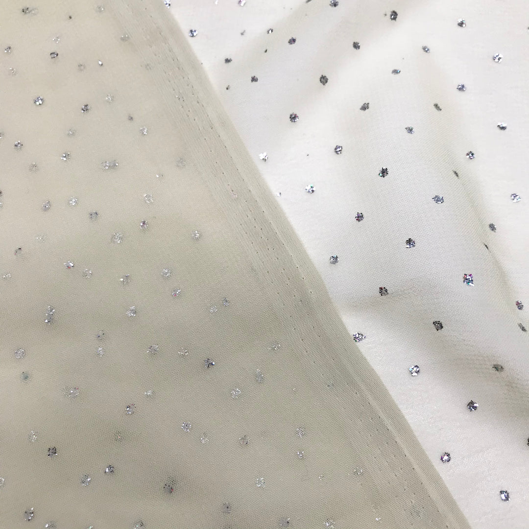 Sunspots - Glitter Poly Woven - Beige - 0.95M Bundle - FABCYCLE Deadstock and Sustainble Fabrics and Sewing Supplies (6589049602161)